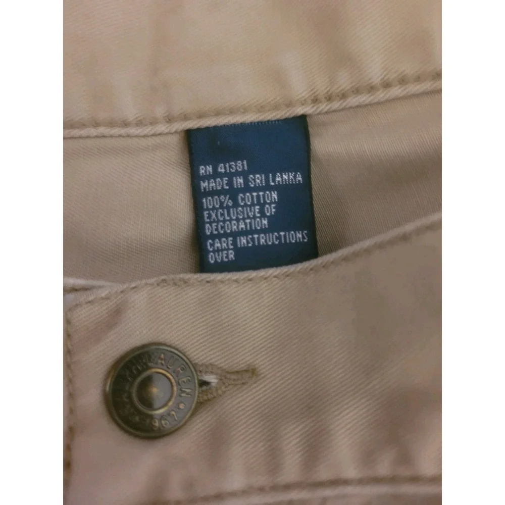 Polo Ralph Lauren Men's Size 36/30 Khaki Cotton Straight‎ Leg Pants